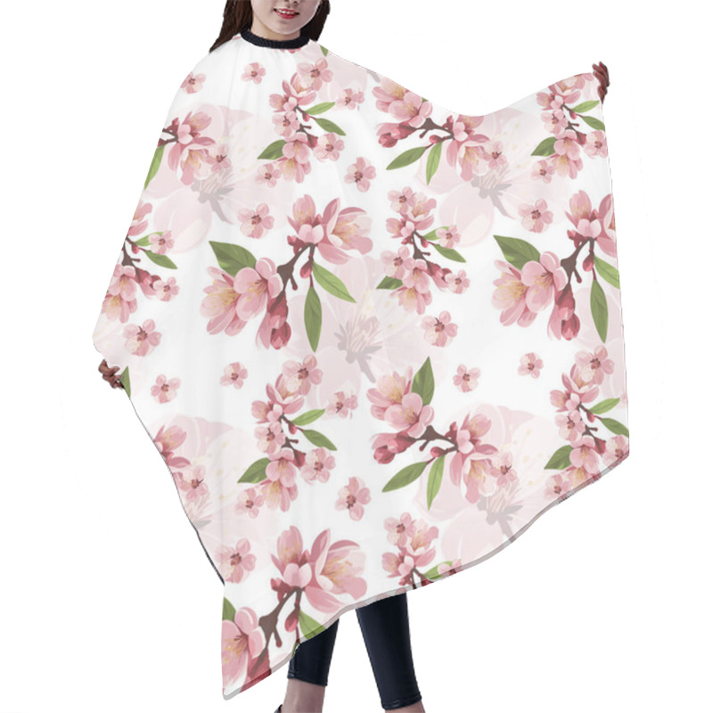 Personality  Delicate Seamless Art Elegant Floral Arrangement Hair Cutting Cape