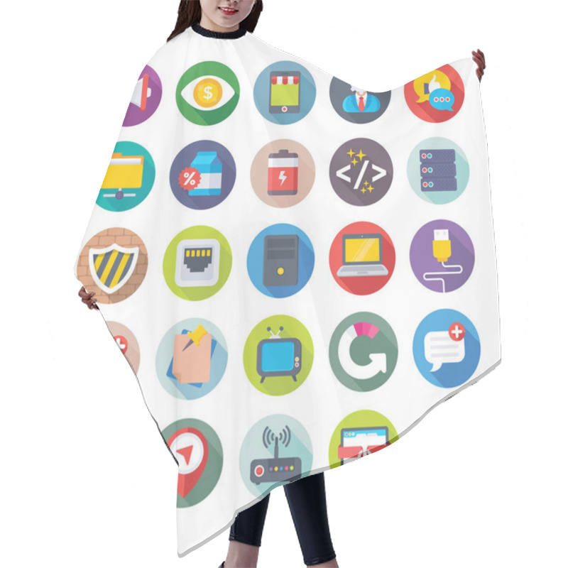 Personality  Web Design And Development Vector Icons 1 Hair Cutting Cape