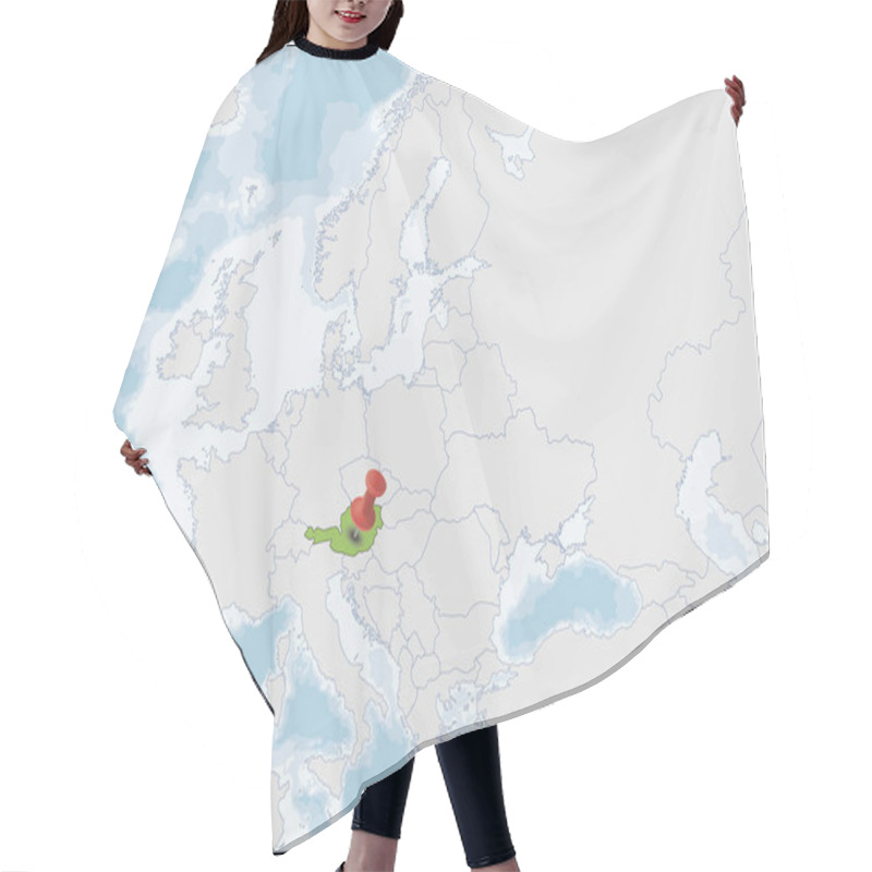 Personality  Republic Of Austria Location On Europe Map Hair Cutting Cape