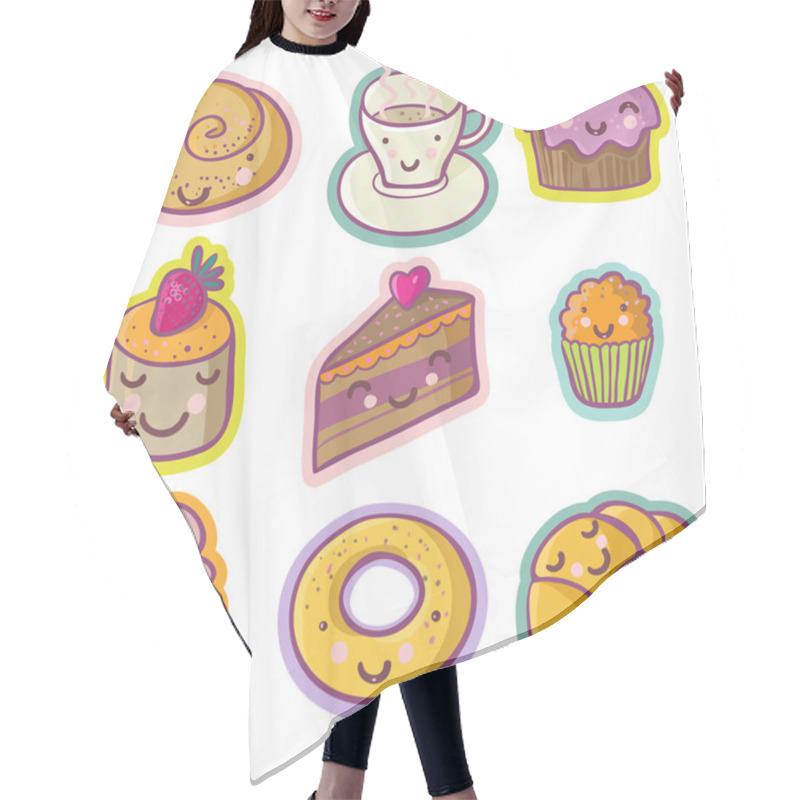 Personality  Tasty Cartoon Set Hair Cutting Cape