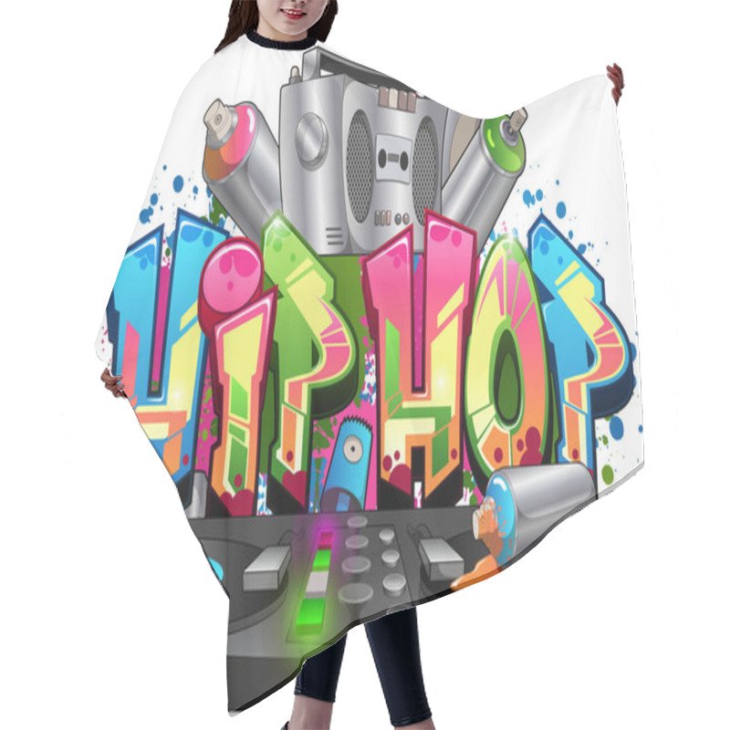 Personality  A Cool Name Design In Genuine Wildstyle Graffiti Art Style. Hip Hop Hair Cutting Cape