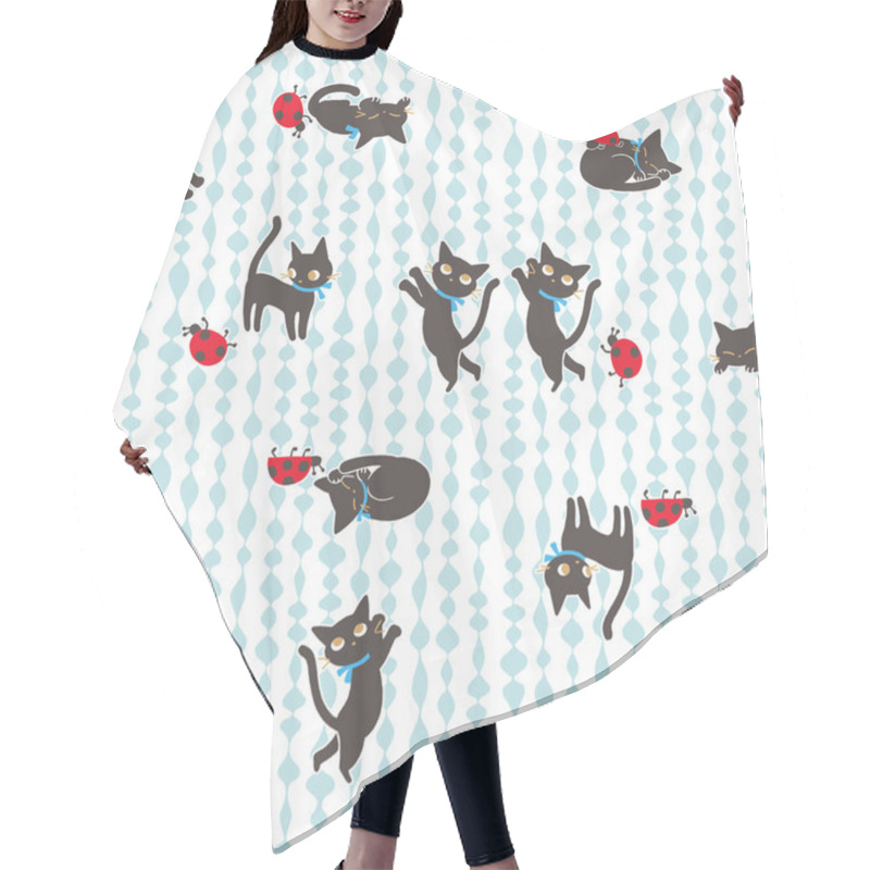 Personality  Pretty Cat Pattern Hair Cutting Cape