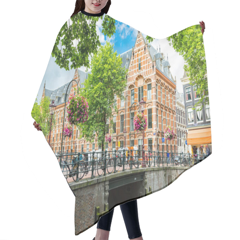 Personality  Typical Canal Side Cityscape Of Amsterdam Hair Cutting Cape