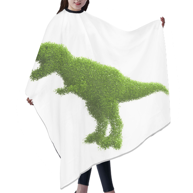 Personality  Animal Silhouette Of Green Leaves. Dinosaur. Hair Cutting Cape