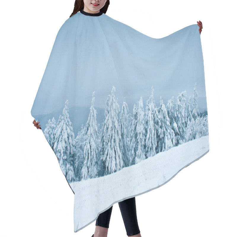 Personality  Firs In Snow, Winter Landscape Hair Cutting Cape