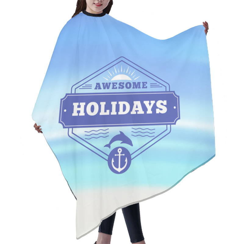 Personality  Retro Summer Holidays Hipster Label. Vector Design Elements On Coloful Summer Background Hair Cutting Cape