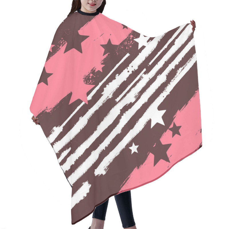 Personality  Stars And Stripes Seamless Pattern Hair Cutting Cape