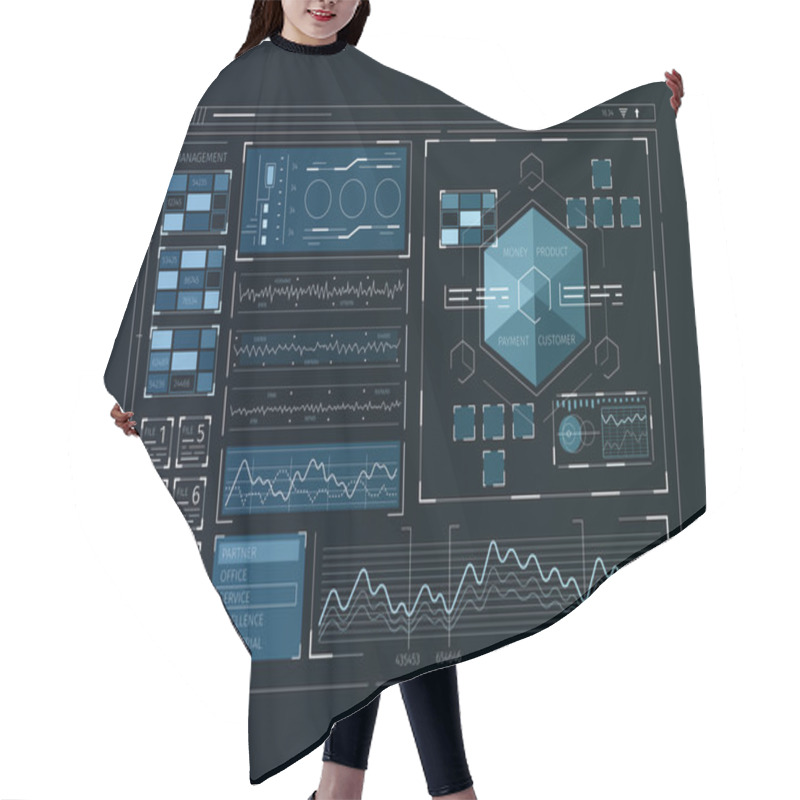 Personality  Human User Display Hair Cutting Cape