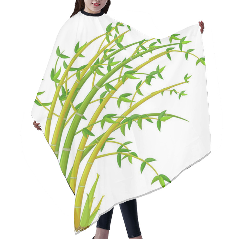 Personality  Cool Yellow Green Bamboo Tree Cartoon For Your Design Hair Cutting Cape