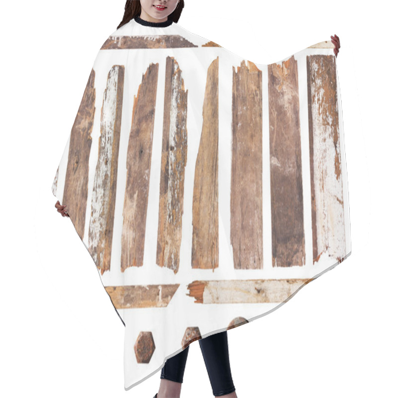 Personality  Set Of Wood Plank Hair Cutting Cape