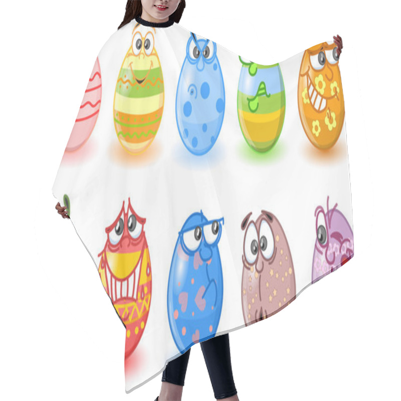 Personality  Cartoon Easter Eggs, Happy Easter Hair Cutting Cape