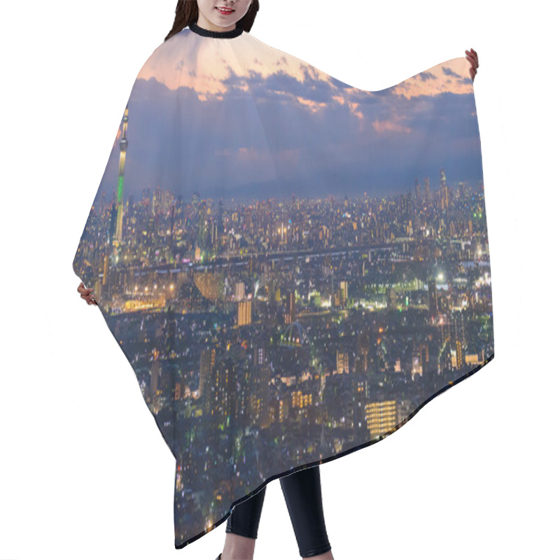 Personality  Tokyo In The Twilight Hair Cutting Cape