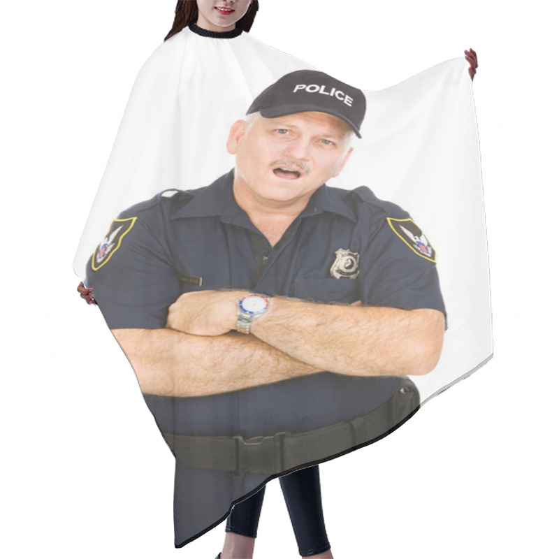 Personality  Police Officer - Amazed Hair Cutting Cape