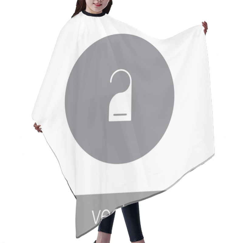 Personality  Door Label Icon. Hair Cutting Cape