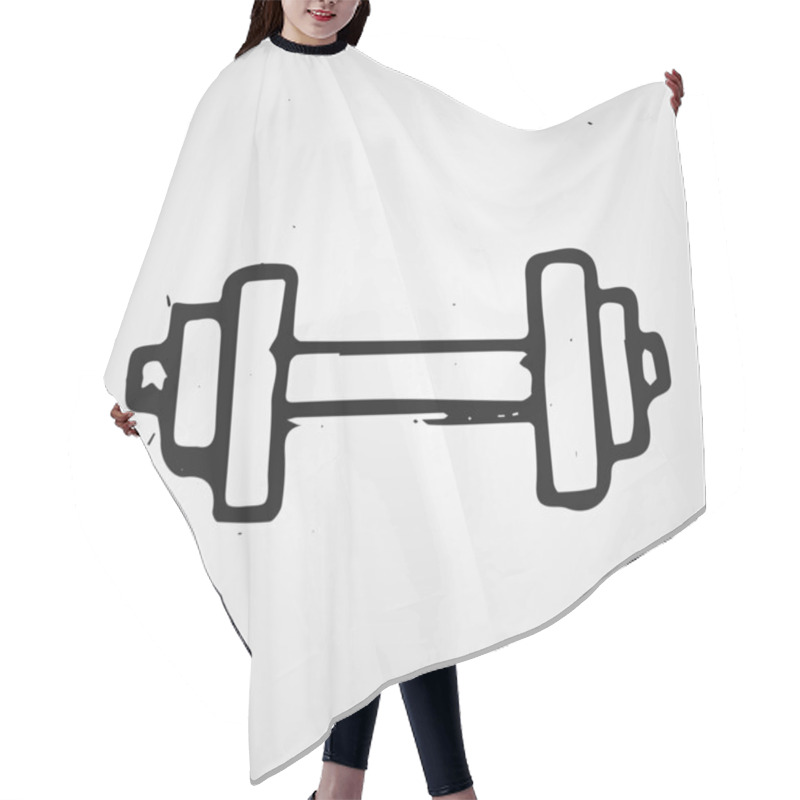 Personality  Vector Dumbbell Hair Cutting Cape