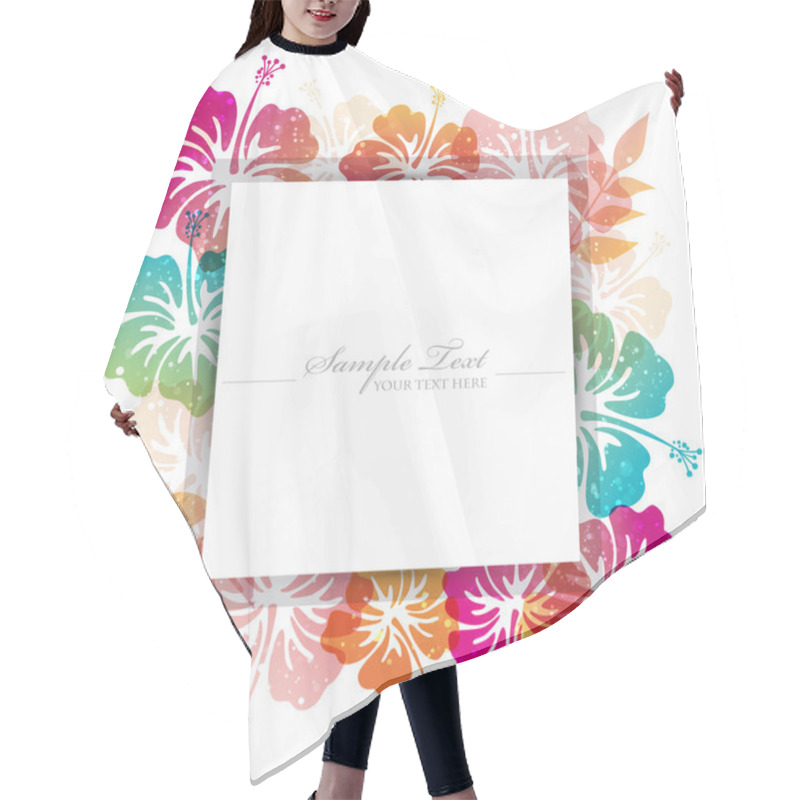 Personality  Hibiscus Background Hair Cutting Cape