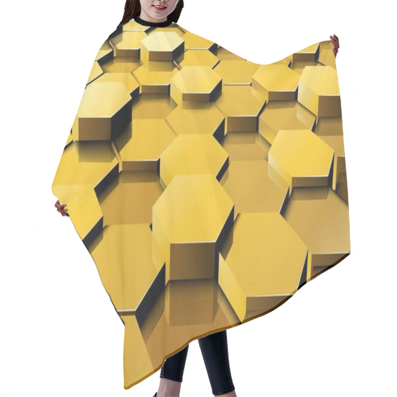 Personality  Perspective Hexagonal Background Hair Cutting Cape