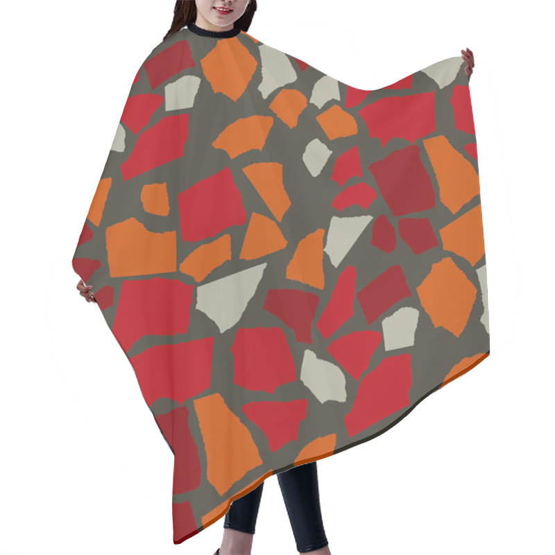 Personality  Decorative Paper Cut Seamless Pattern Hair Cutting Cape