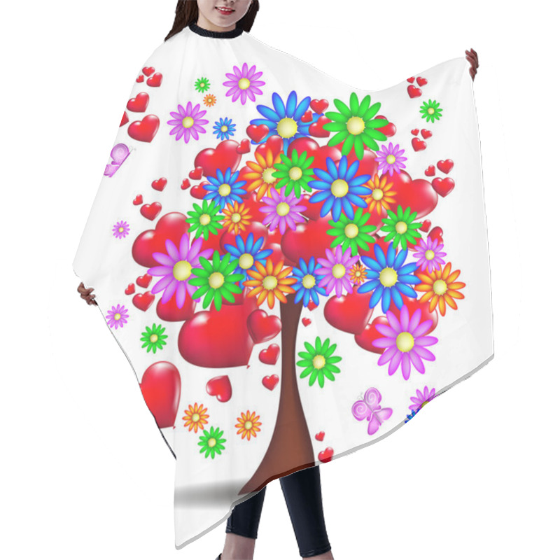 Personality  Blooming Flowers And Feelings Hair Cutting Cape