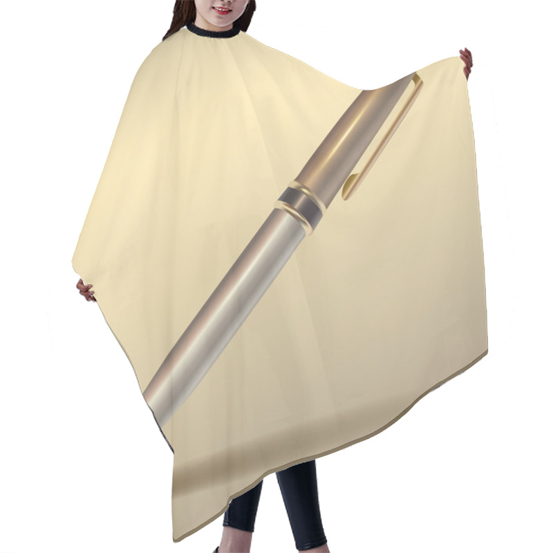 Personality  Pen Of Vector Design Hair Cutting Cape