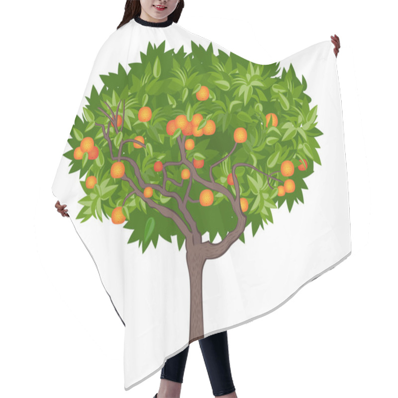 Personality  Mandarin Tree Hair Cutting Cape