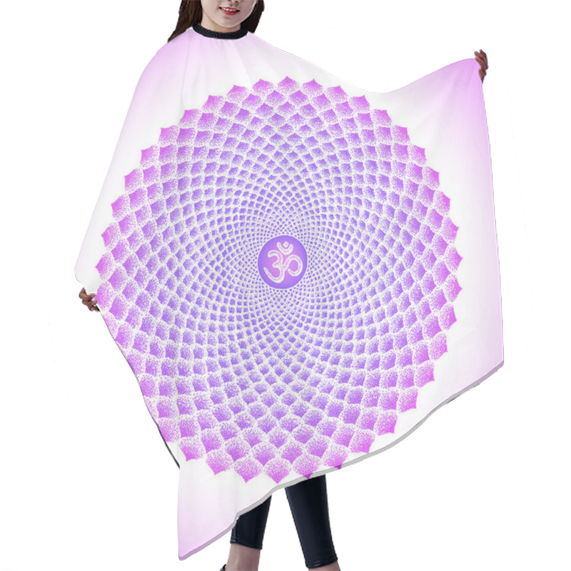 Personality  Hand Drawn Chakra Sahasrara Illustratio Hair Cutting Cape