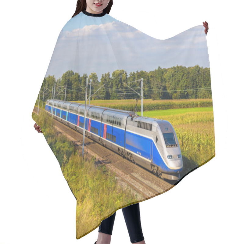 Personality  High-speed Train Strasbourg - Paris, France Hair Cutting Cape