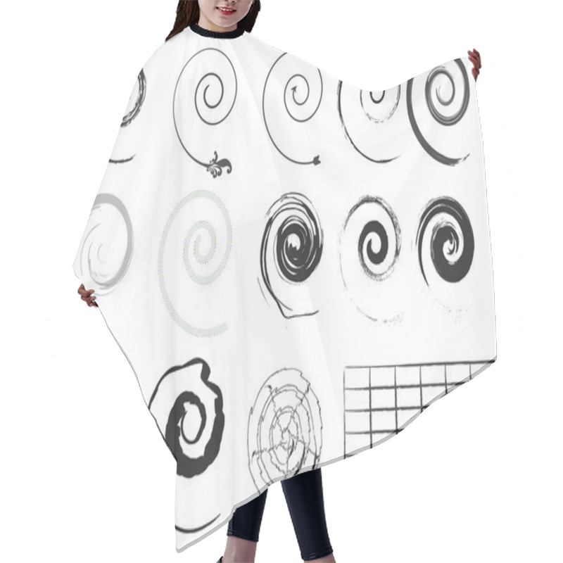 Personality  Many Vector Swirls Hair Cutting Cape