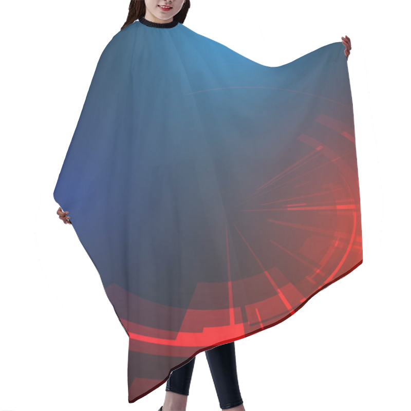 Personality  Techno Geometric Vector Circle Modern Science Abstract Background Hair Cutting Cape