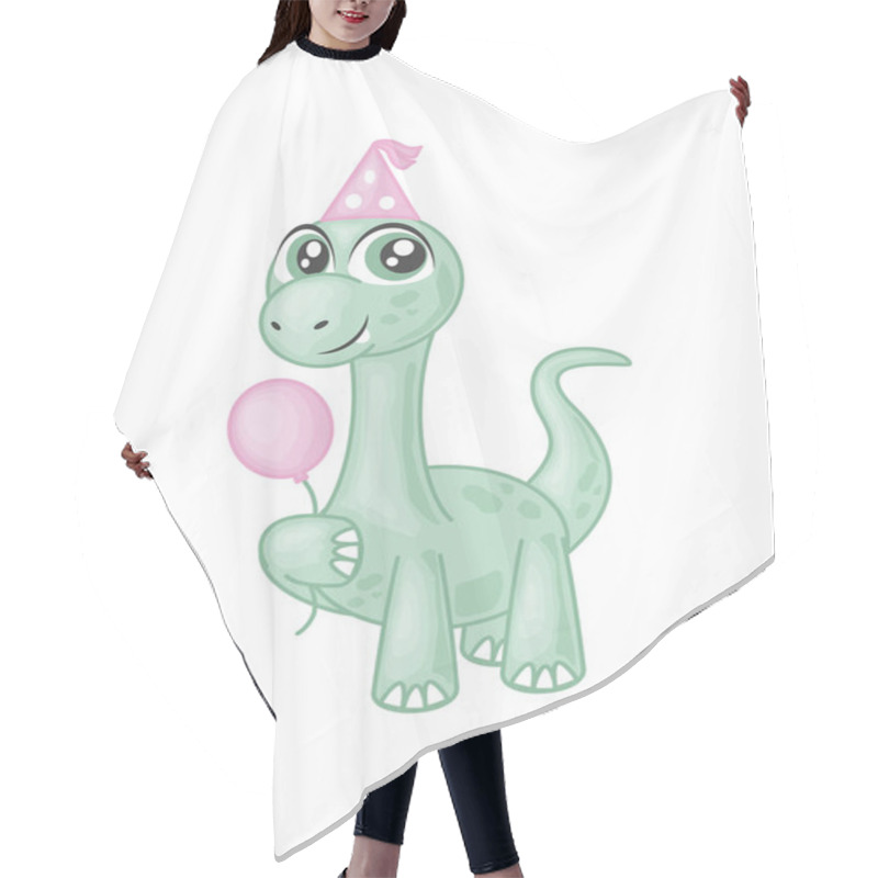 Personality  Cartoon Dino Birthday Party Isolated Hair Cutting Cape