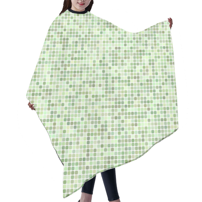 Personality  Light Green Square Mosaic Vector Background Hair Cutting Cape