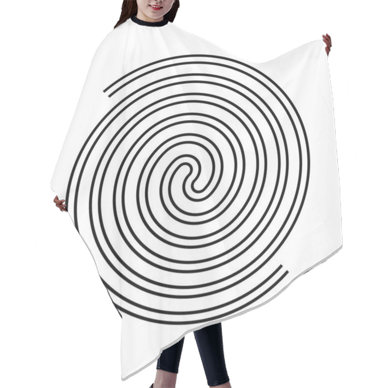 Personality  Design Monochrome Labyrinth Illusion Background. Abstract Design Element. Vector-art Illustration Hair Cutting Cape