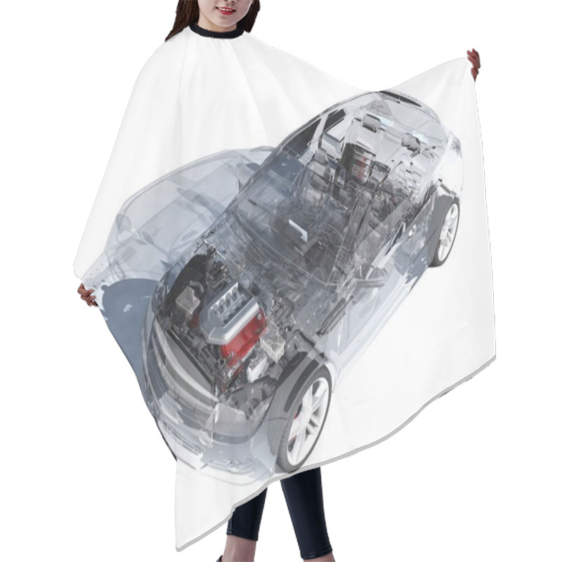 Personality  Transparent Model Cars. Hair Cutting Cape