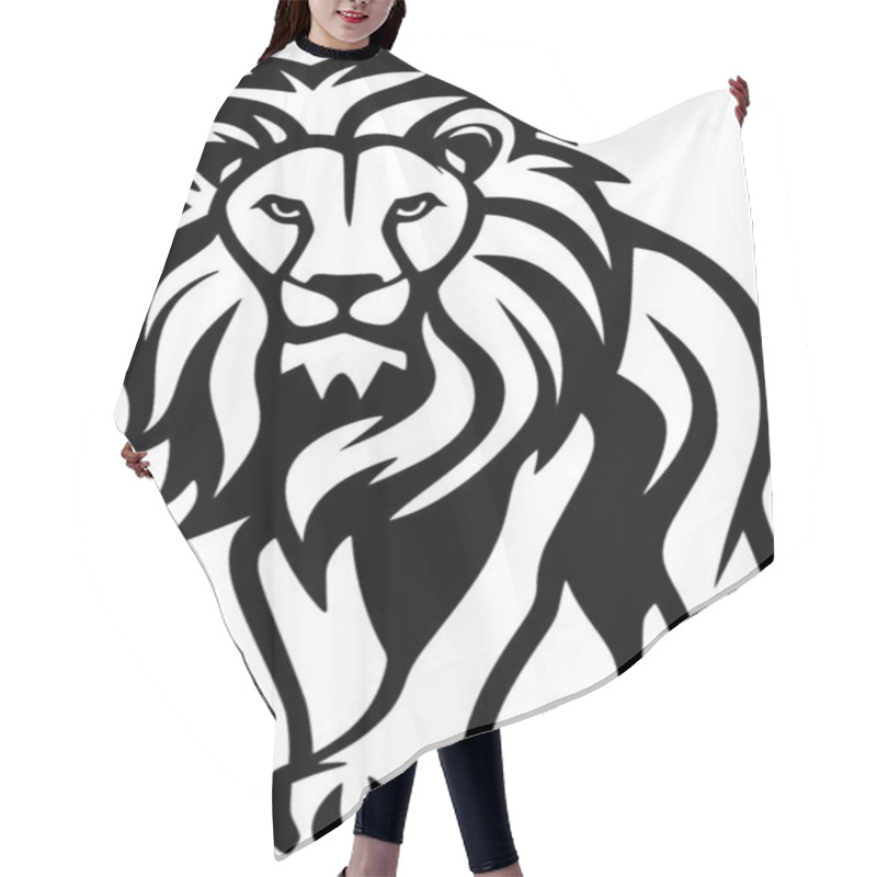 Personality  Lion - High Quality Vector Logo - Vector Illustration Ideal For T-shirt Graphic Hair Cutting Cape