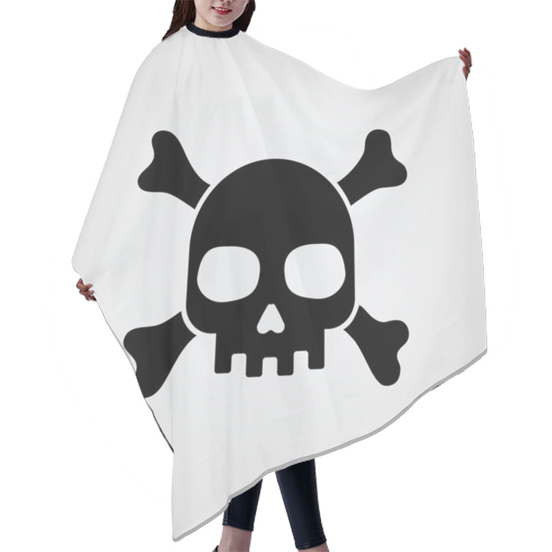 Personality  Skull And Crossbones Hair Cutting Cape