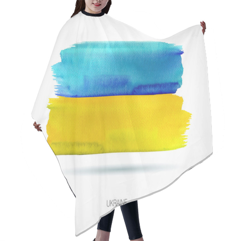 Personality  Painted Ukraine Flag. Vector Hair Cutting Cape