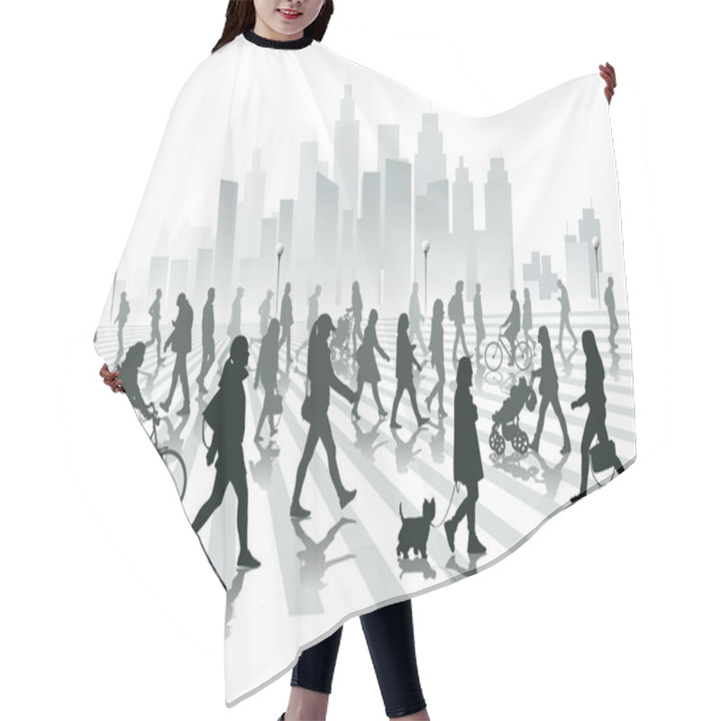 Personality  Walking People Hair Cutting Cape