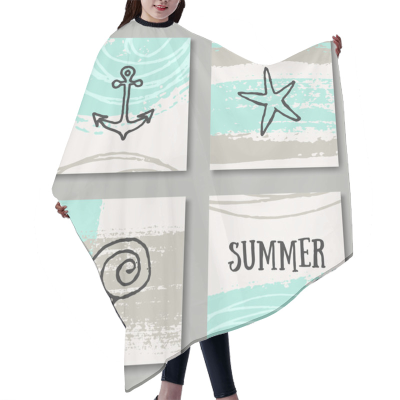 Personality  Summer Design Cards Collection Hair Cutting Cape