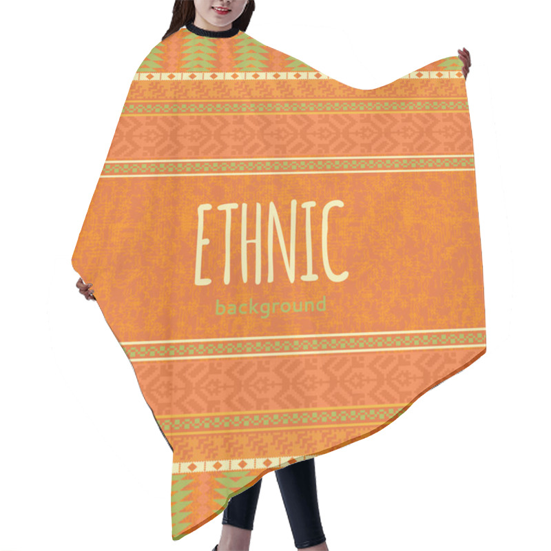 Personality  Orange Ethnic Textile Background Hair Cutting Cape