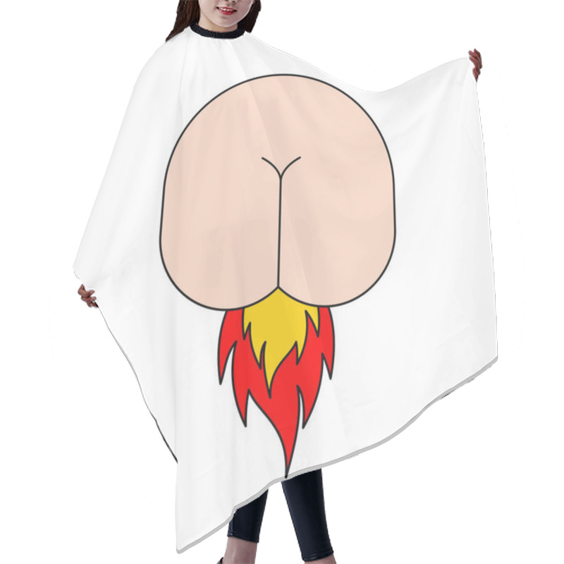 Personality  Butthurt Sign. Ass On Fire Symbol. Butt Hurt Icon. Irritability  Hair Cutting Cape