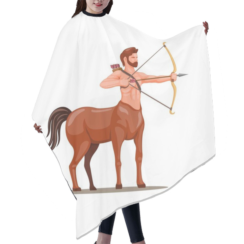 Personality  Centaur Archer. Mythical Creature Symbol For Sagittarius Zodiac Character Concept In Cartoon Illustration Vector Hair Cutting Cape