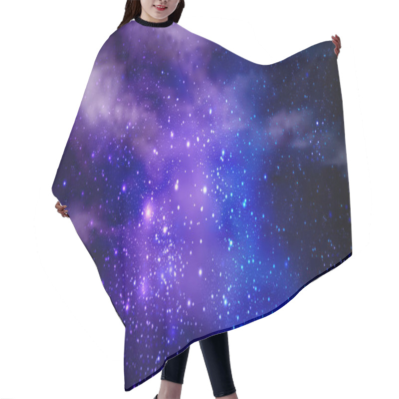 Personality  Abstract Nebula Of The Cosmic Sky, Vector Art Illustration. Hair Cutting Cape