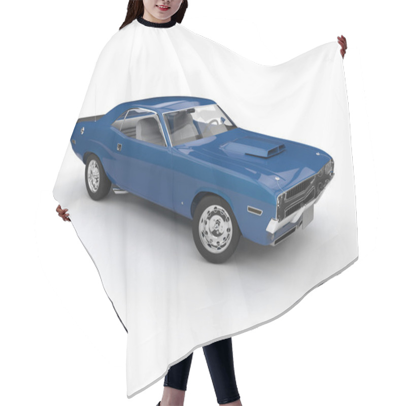 Personality  Isolated Blue Car Hair Cutting Cape