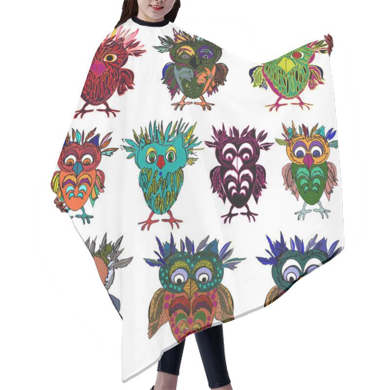 Personality  Set Of Cute Owl Hair Cutting Cape