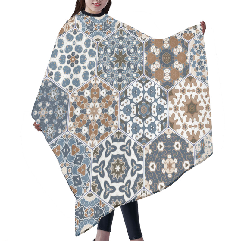 Personality  Hexagon Set Template Hair Cutting Cape