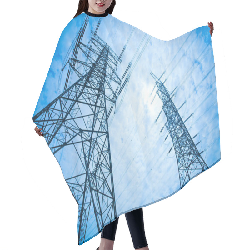 Personality  Electricity Tower Hair Cutting Cape