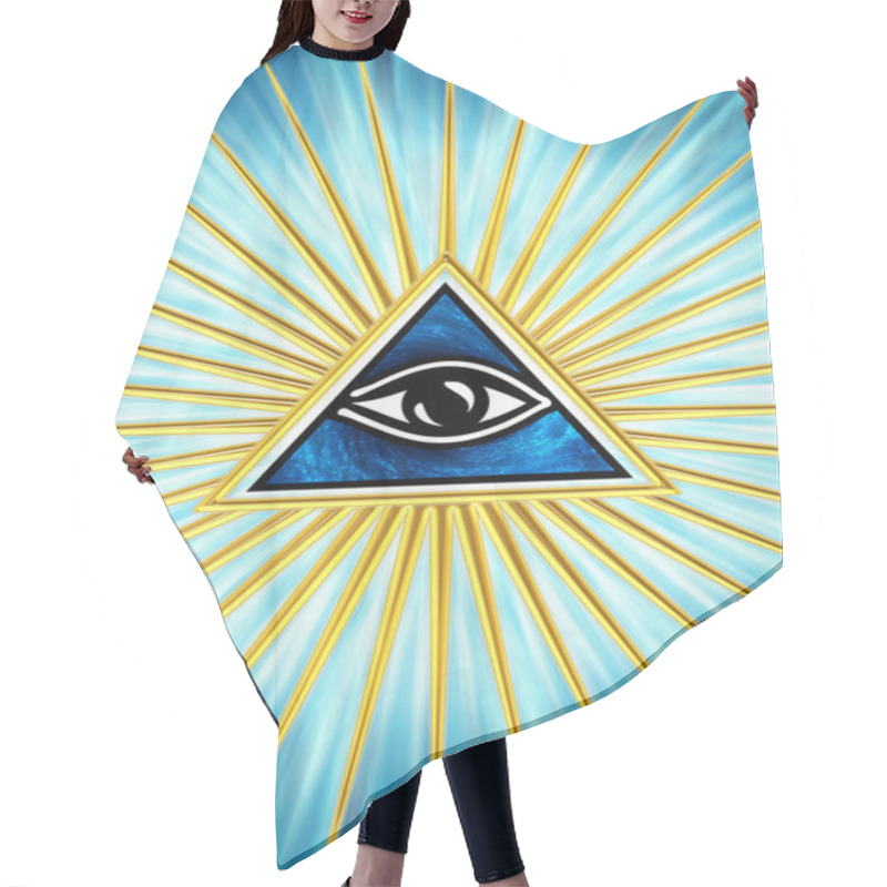 Personality  Eye Of Providence - All Seeing Eye Of God Hair Cutting Cape