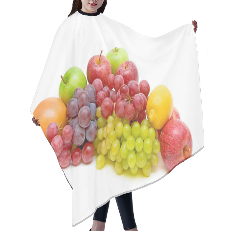 Personality  Still Life Of Fruit On White Background Hair Cutting Cape