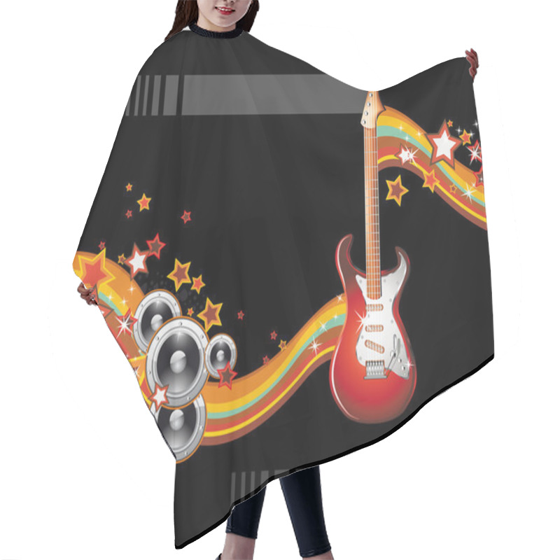 Personality  Music Event Background Hair Cutting Cape