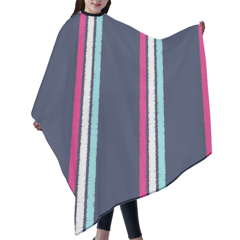 Personality  Vertical Stripes Pattern Hair Cutting Cape